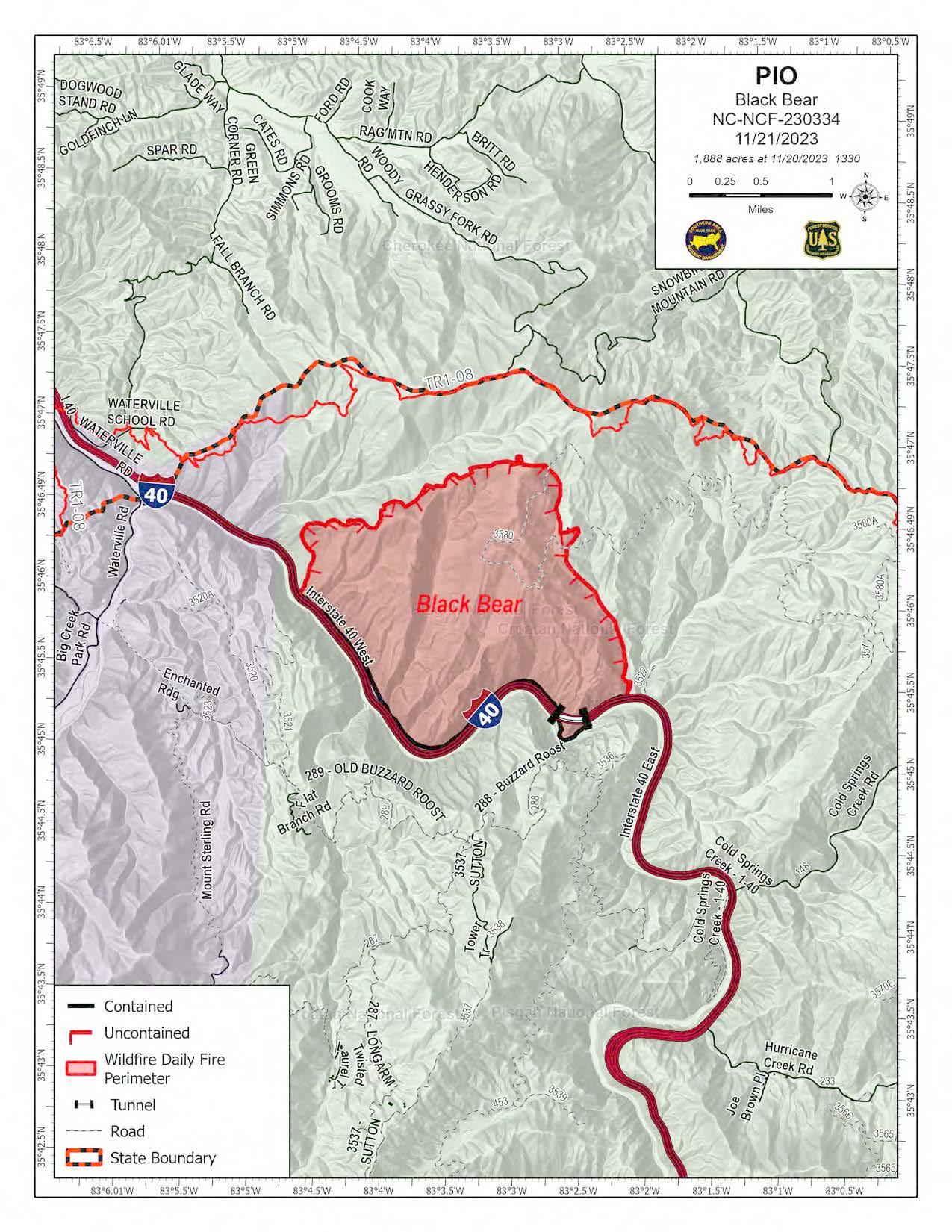 Ncncf 2023 Black Bear Fire Incident Maps | InciWeb